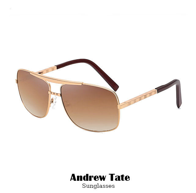 Andrew Tate Sunglasses Gold/Brown, Andrew Tate Sunglasses